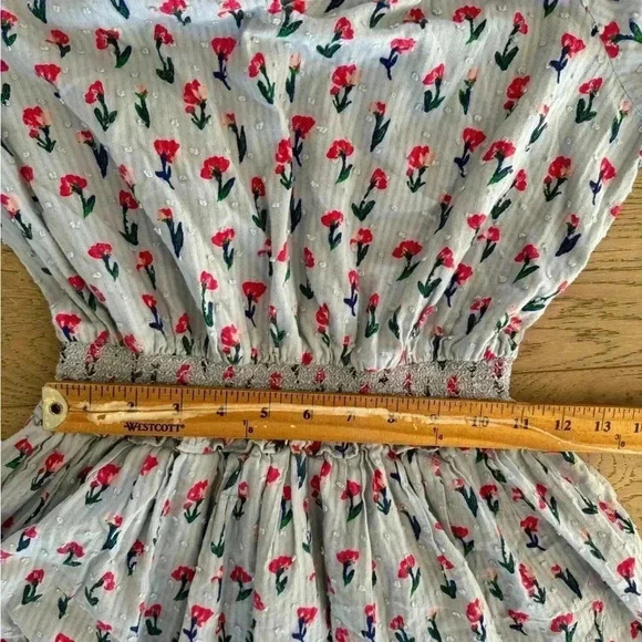 Roller Rabbit Floral Dress Blue Xs - Picture 5 of 7